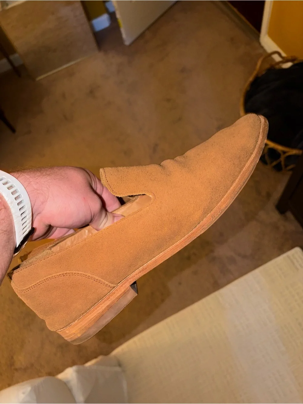 Tecovas Suede Loafer Size 13